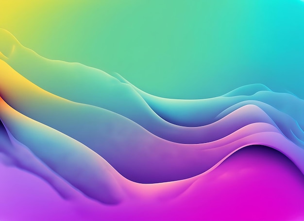 Koele gradiëntkleuren vermengen zich soepel om kalmerende abstracte golven te creëren achtergrond