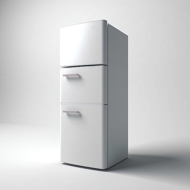 Foto koelkast minimale kunst stijl witte achtergrond hig