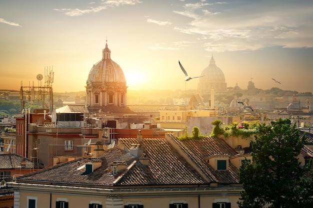 Koepel van Rome historische architectuur close-up, Italy