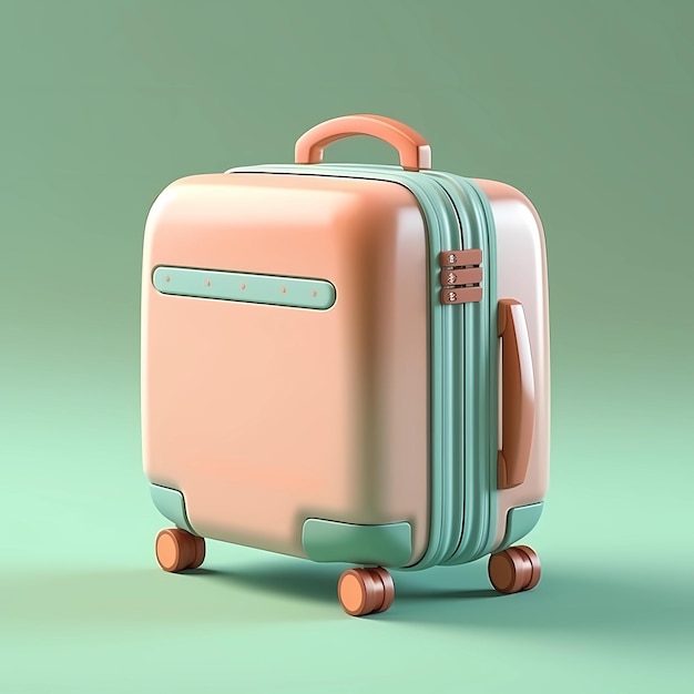 Koffer voor zakenreizen en vakantiereizen reisbestemming AI gegenereerd