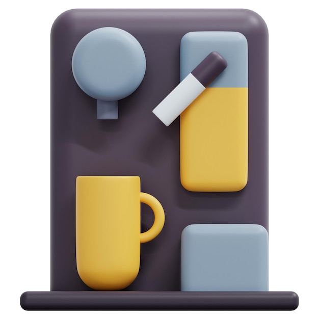 koffie 3d render pictogram illustratie