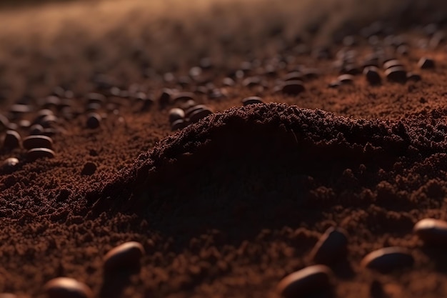 Koffie bereiden close-up Foto gefilterd in vintage stijl Neuraal netwerk AI gegenereerd