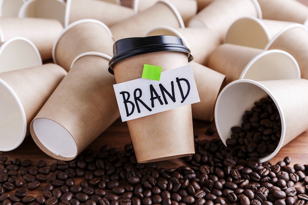 Foto koffie branding concept