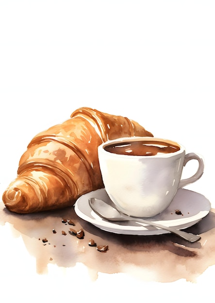 Koffie en Croissant