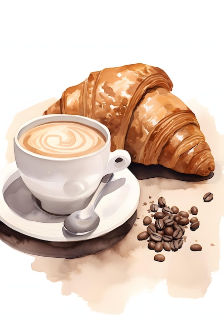 Koffie en Croissant