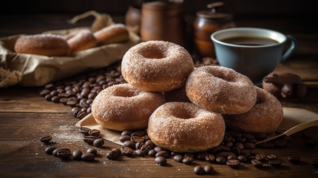 Koffie en donuts Een zoete en hartige combinatie