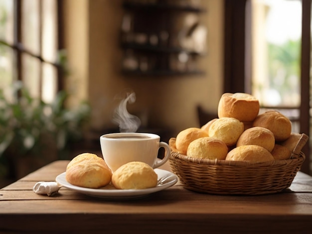 koffie en kaasbrood