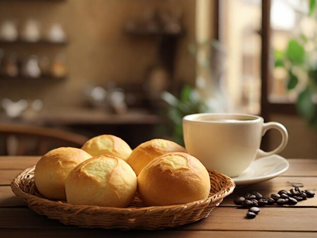 koffie en kaasbrood