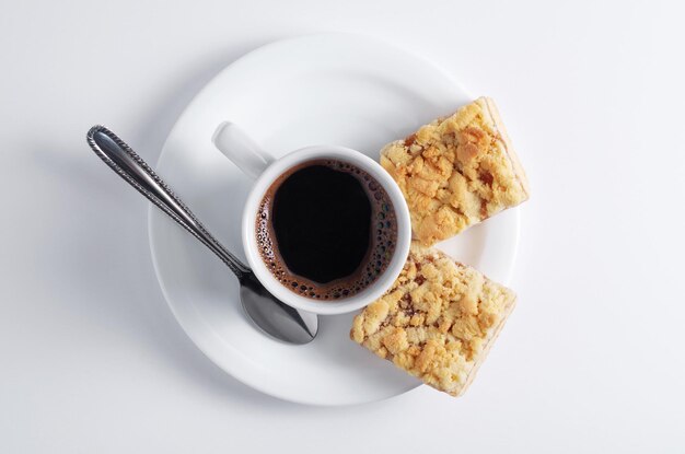 Koffie en koekjes met jam