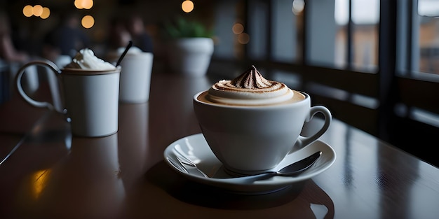 koffie latte in het café