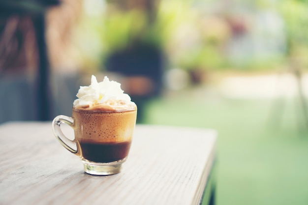 Koffie latte kunst, uitstekend filterbeeld