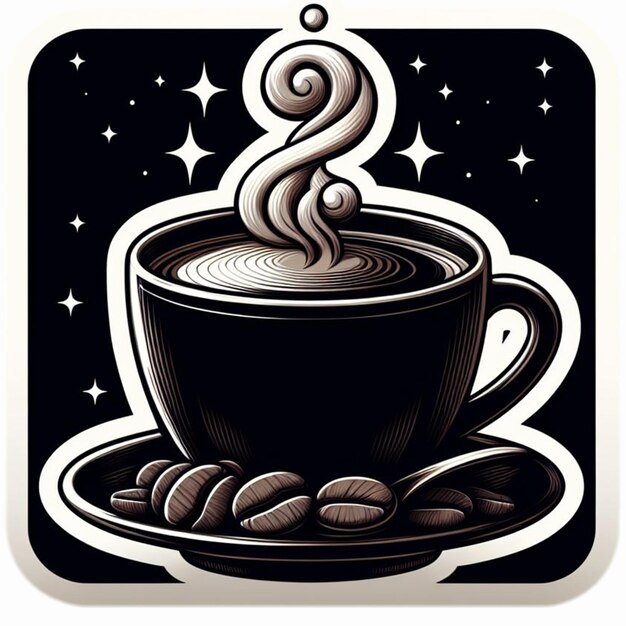 Foto koffie met chocolade liefde tijd voor sociale media sjabloon ontwerp post banner sjabloon