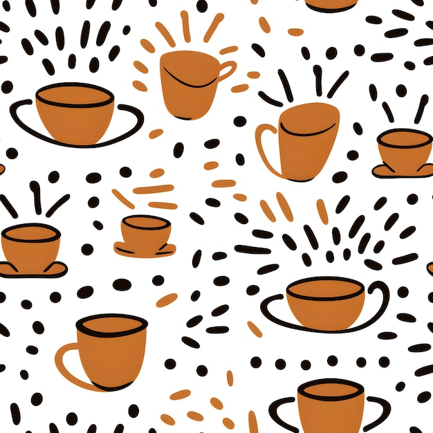 Foto koffie naadloos patroon