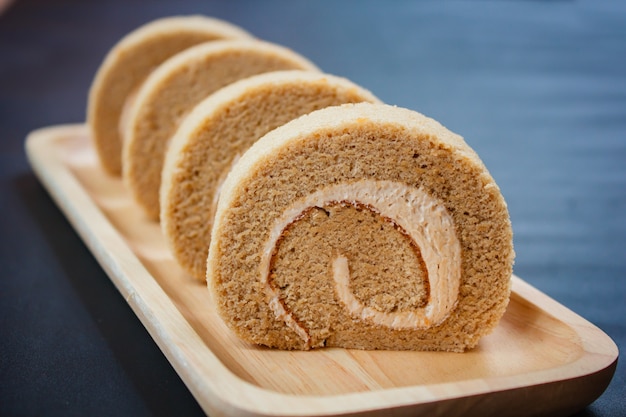 Koffie roll cake