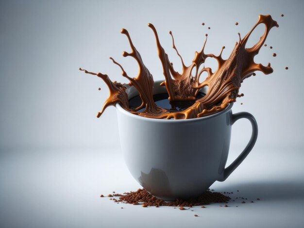 Koffie spatten AI gegenereerd