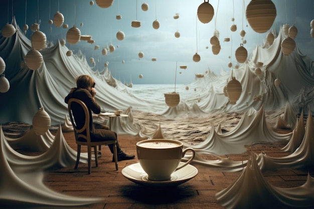 Koffie surrealistische fotografie