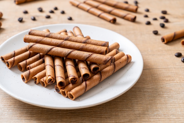 koffie wafel stick roll met room