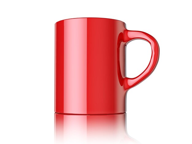 Koffiebeker op een witte achtergrond