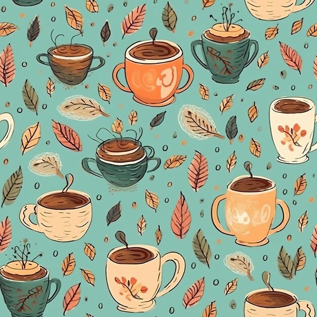 Koffiebekers patroon
