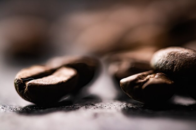 Koffiebonen achtergrond geroosterde kenmerkende boon met rijke smaak, beste ochtenddrank en luxe melange