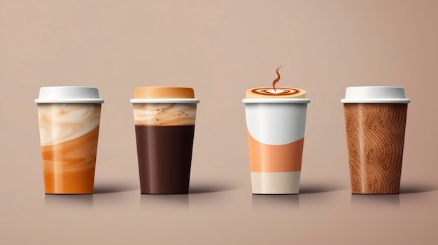 Foto koffiekop mockup generatieve ai