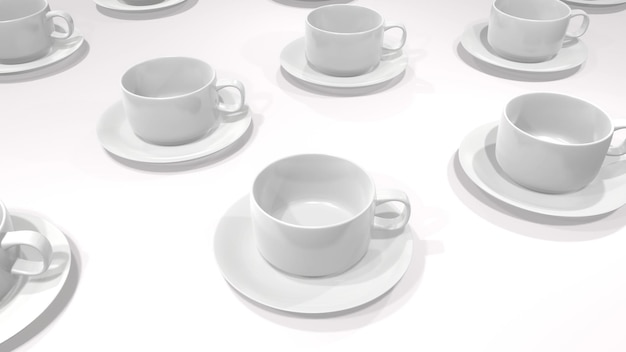 koffiekopje achtergrond 3d render