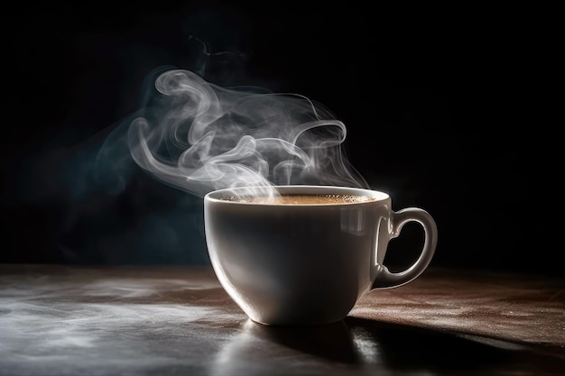 Koffiekopje Met Stoom Die Eruit Stijgt Generatieve AI