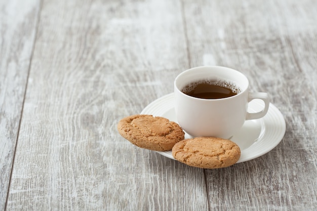 Koffiepauze. koffie met tussendoortje