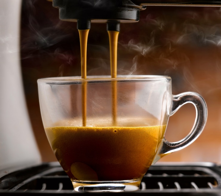 Foto koffiezetapparaat voor het maken van koffie