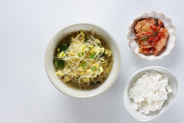 Kognamul Guk is Korean soybean sprout soup.