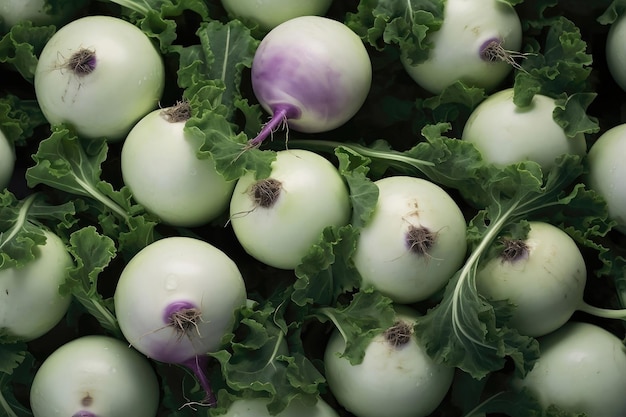 Kohlrabi als achtergrond