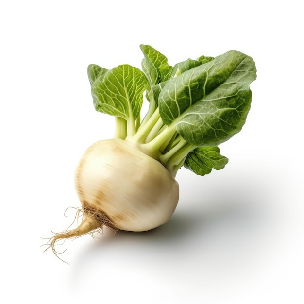 Kohlrabi isolated on white background generative AI