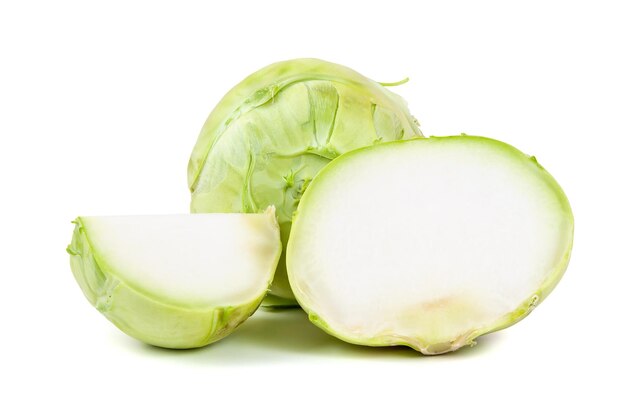 Kohlrabi on white background