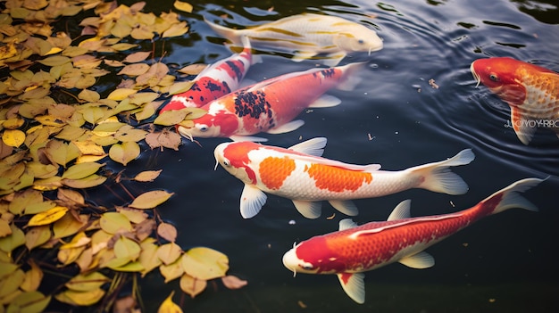 Photo koi carp in clear water