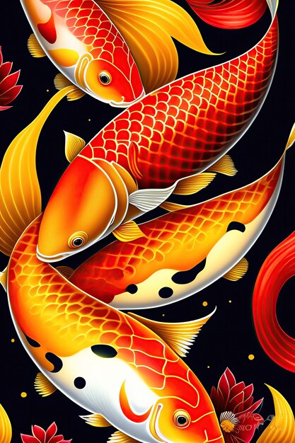 Koi fish background