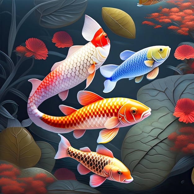 Koi Fish Background