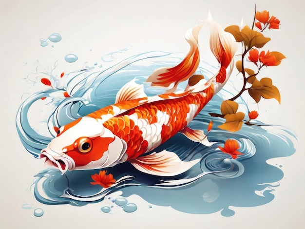 koi fish illustration