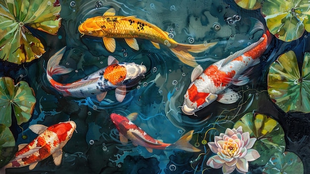 コイ池の絵画
