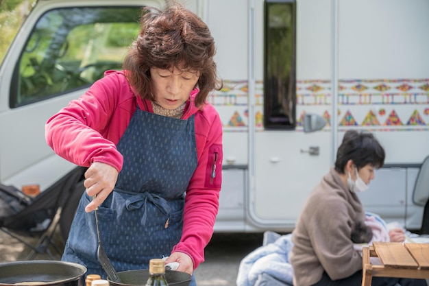 Koken op het kamp