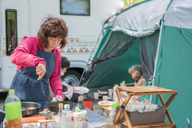 Koken op het kamp