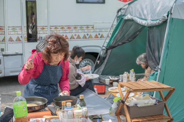 Koken op het kamp