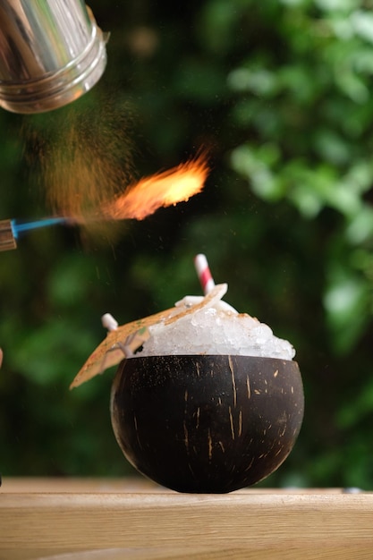 Foto kokosnootcocktail