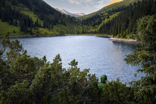 Кольсайское озеро в Казахстане.