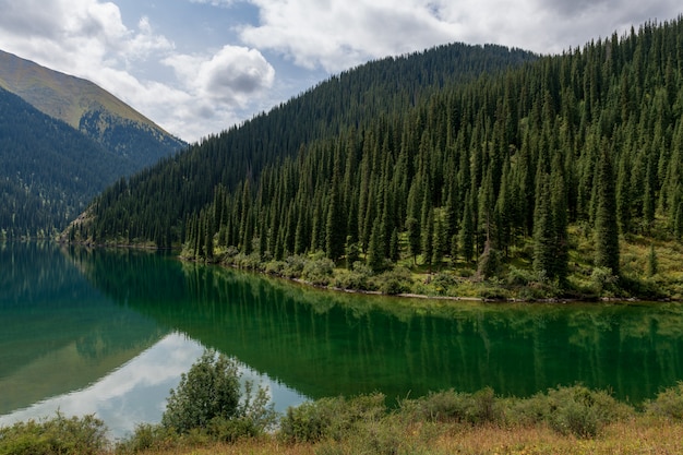 Kolsay lake - mountain lake in Kazakhstan