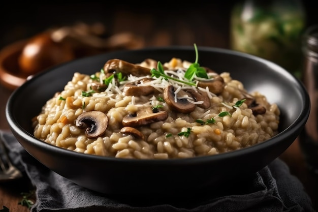 Kom Gerst En Champignon Risotto Generatieve AI