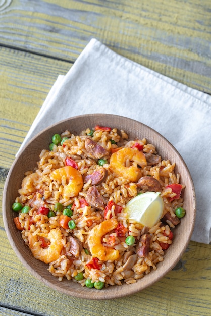 Kom kip en chorizo paella