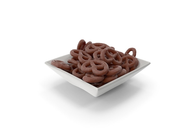 Kom Met Chocolade Bedekte Ringen