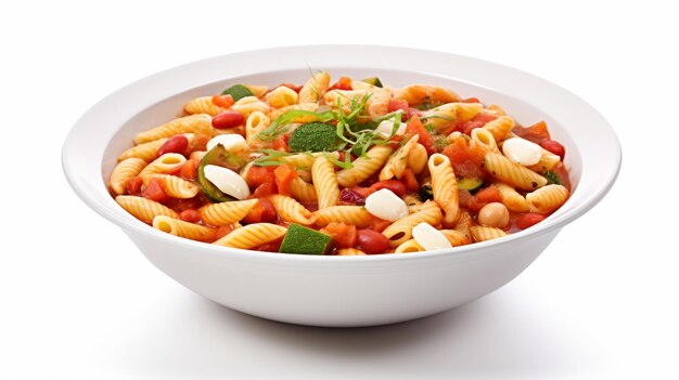 Kom met een stevige minestrone soep met pasta bonen en groenten