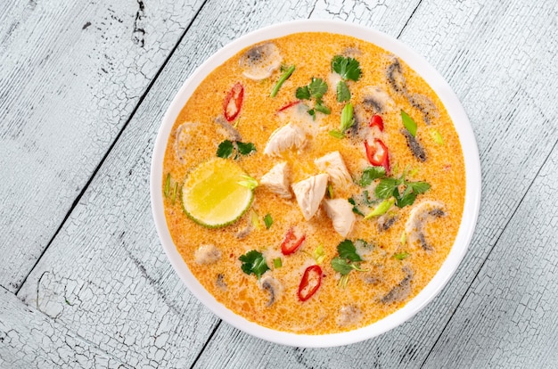 Kom Tom kha kai - Thaise kippenkokossoep