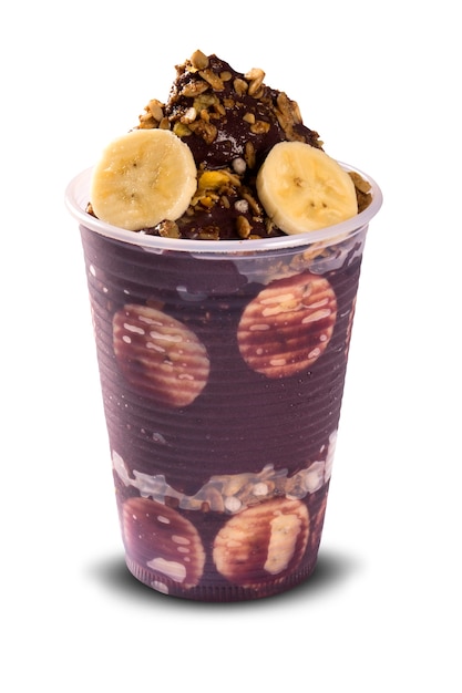 Kom verse braziliaanse acai met fruit.